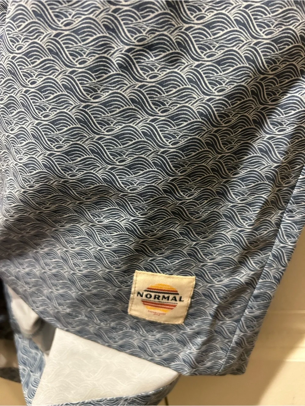 NWT The Normal Brand Apollo Trunk Swim in Vintage Blue Wave , size 40